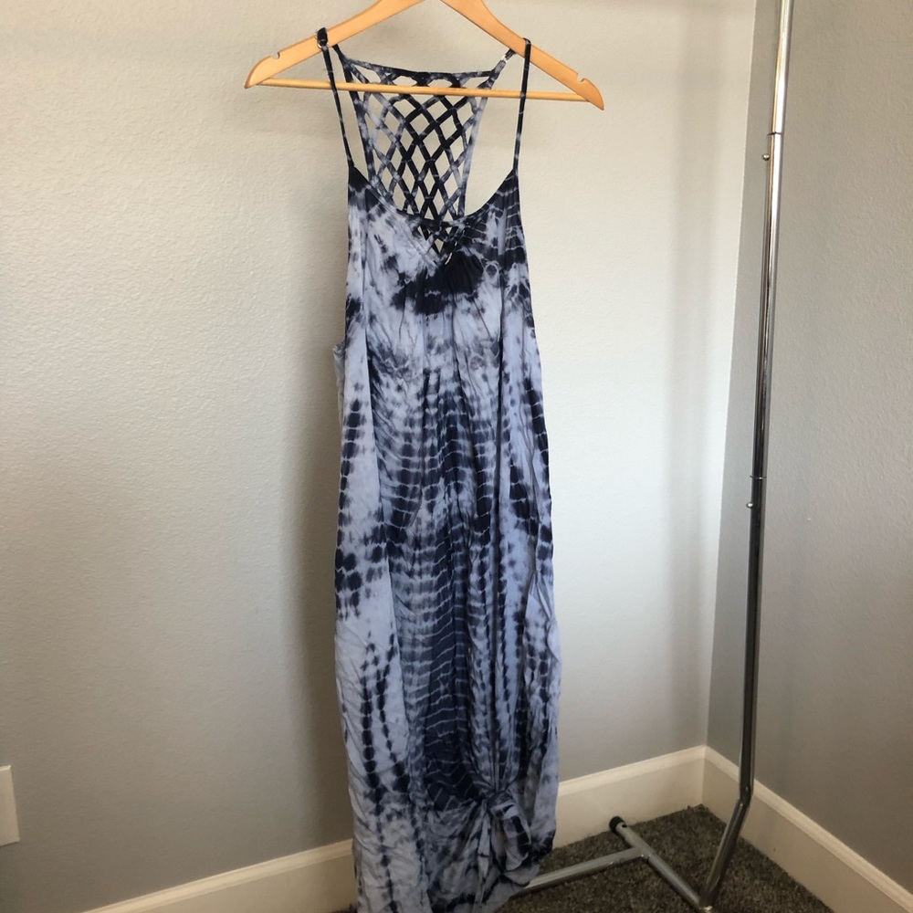 Blue long Beachy dress